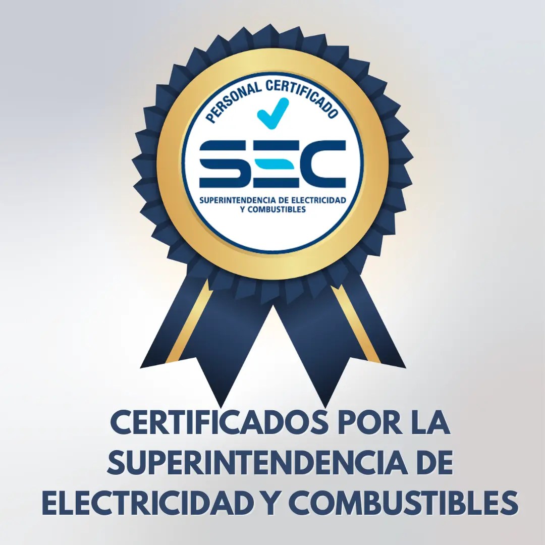 Empresa certificada por la superintendecia de electricidad y combustibles SEC, Santiago de Chile