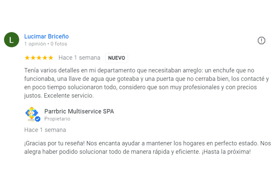 Las opiniones donde nos califican como un buen servicio en santiago para todo tipo de reparaciones electricas