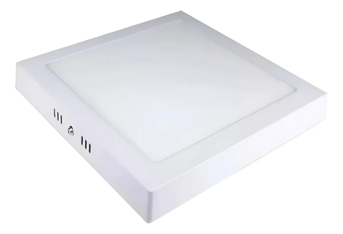 Pack de tres plafones LED cuadrados de sobreponer